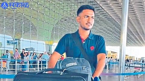 Yogesh Deore leaving Mumbai airport for America.