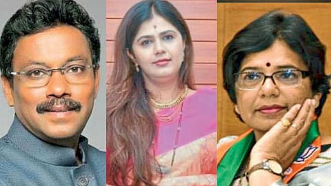 bjp national team pankaja munde vinod tawade pankaja munde vijaya rahatkar vasundhara raje j p nadda