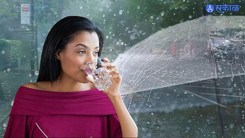 Monsoon Water Drinking