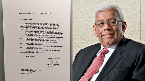 Deepak Parekh Offer Letter