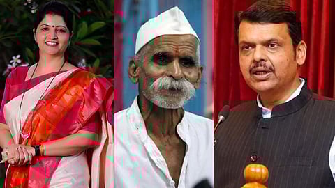 Rupali Chakankar, Devendra Fadnavis and Manohar Bhide