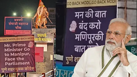 PM narendra modi pune visit live youth congress Banners Manipur violence traffic Schedule