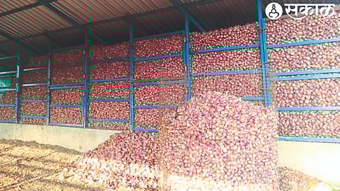 A farmer from Khuntewadi (T. Deola) stuffed onion.