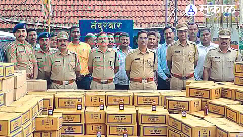 Liquor stock worth 45 lakh 70 thousand seized along with 2 vehicles by police nandurbar news