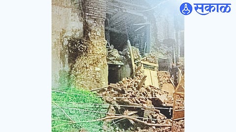 Collapsed wall of Borse Castle