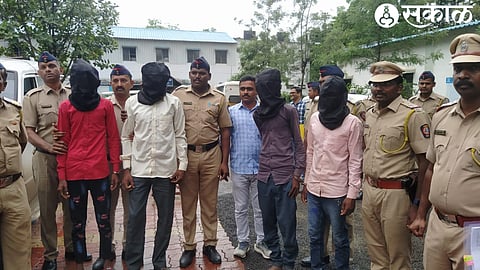 Four suspects in Pohane child sacrifice for secret money. along with a team of rural police.