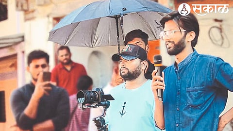 Abhijit Dani and Rahul Gaikwad etc while filming Marathi songs