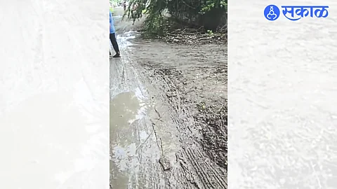 The road leading to Patel Wadi is in bad condition.