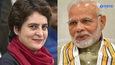 Priyanaka Gandhi and Narendra modi