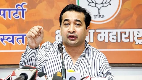 pmc staff union protests bjp mla nitesh rane uses foul language