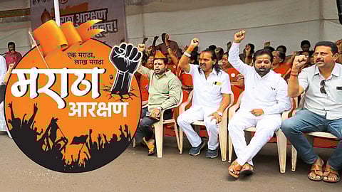 Maratha community agitation in Kolhapur