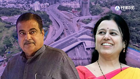 NItin Gadkari on medha kulkarni Chandni Chowk Flyover inauguration Ajit Pawar Devendra Fadnavis