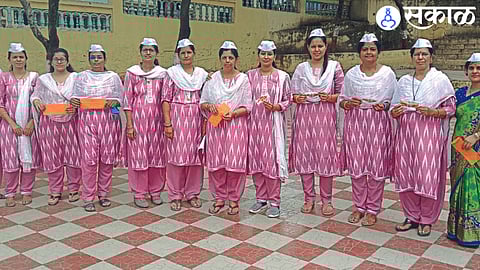 Women employees sending rakhi to the Chief Minister.