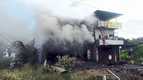 Fire Incident Firecracker Factory Haveri