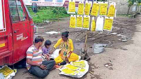 Raju Chavan, janhavi Chavan and Daughter Chanhu Chavan