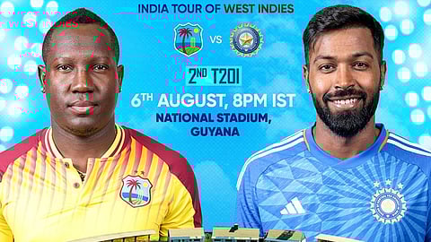 India Vs West Indies 2nd T20I