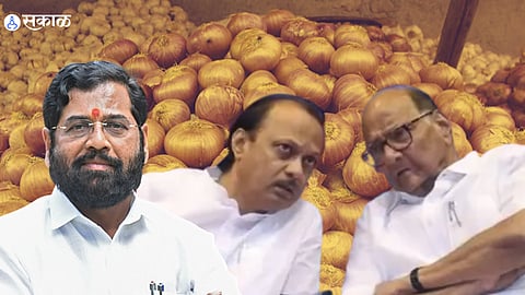 CM Eknath Shinde reply NCP Sharad Pawar over Onion Price Ajit Pawar political news rak94