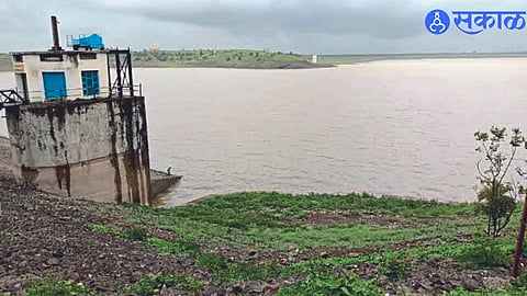 Depleted water storage in the dam