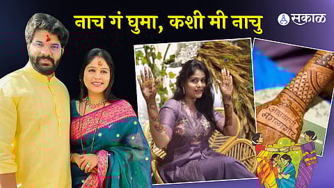 akshaya deodhar first mangalagaur after wedding with hardeek joshi