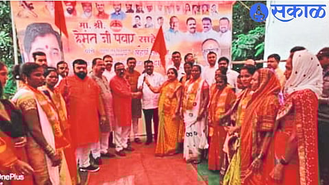 Women entering the Shiv Sena Shinde faction. Neighbor officials.