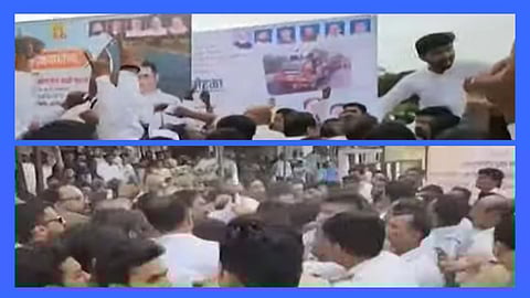 Ajit Pawar : भूमिपूजनाच्या फलकावरुन अजित पवार गट अन् भाजपचे कार्यकर्ते आमने-सामने