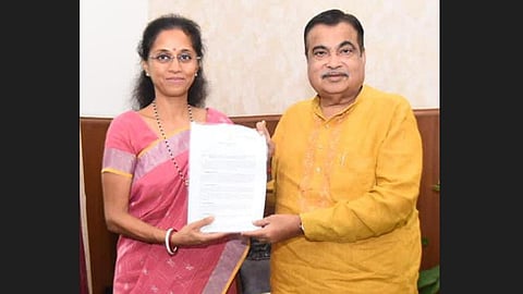 Supriya Sule and Nitin Gadkari
