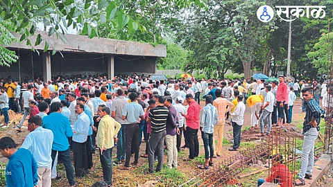 The crowd attended the funerals of the three youths.