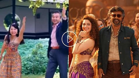 Viral Video Japanese Ambassador Hiroshi Suzuki youtuber Mayo San Amazing Dance on Kaavvalaa of Rajinikanth Jailer Movie