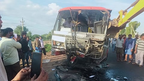 Bus-Motor Accident Mahadeshwara Temple