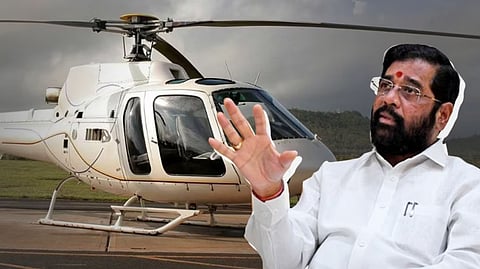 CM Eknath Shinde Helicopter Landed in Satara