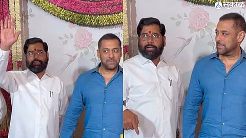 Salman Khan:भाईजानसोबत मुख्यमंत्र्यांनी घेतलं बाप्पाचं दर्शन; सलमानच्या बहिणीच्या घरी आले एकत्र