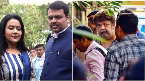 Devendra Fadnavis amruta fadnavis and anil jaysinghani