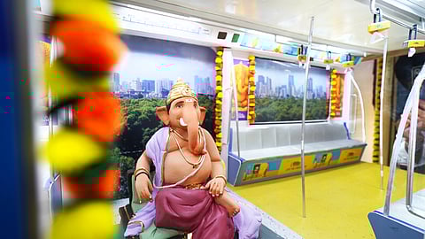 Ganesh Utsav 2023 decoration of Metro 1 station Ganpati mumbai