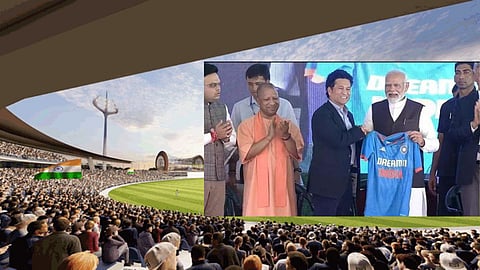 Prime Minister Narendra Modi lays foundation stone of international cricket stadium in Varanasi