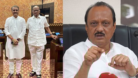 NCP Ajit Pawar Speak about praful patel Sharad Pawar Photo marathi political news
