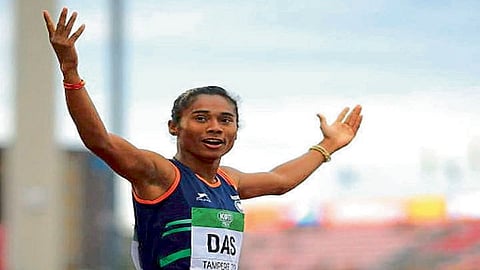 ban on Indian sprinter Hima Das Violation of rule thrice in a year Nada action