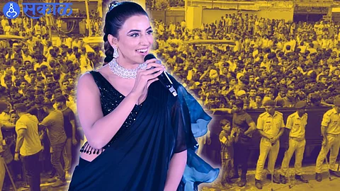 Jaunpur Ganpati Utsav Dance Controversy Akshara Singh Program In Jaunpur Crowd Created Ruckus