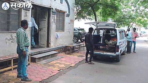 Aggrieved married woman who entered the court in an ambulance on Wednesday for the pending case.