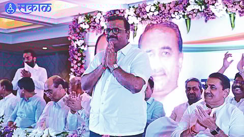 Former MP Sameer Bhujbal speaking at the meeting organized on Wednesday.