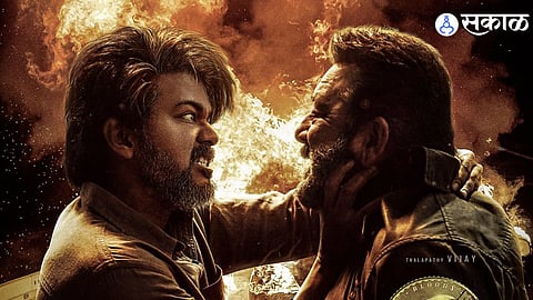 leo hindi poster thalapathy vijay and sanjay dutt lokesh kanagaraj