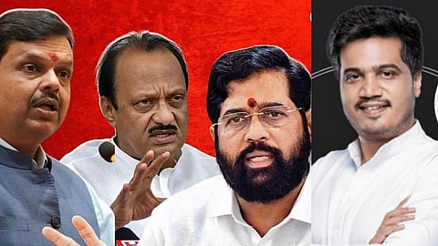 Rohit Pawar, Devendra Fadnavis and Ajir pawar eknath shinde