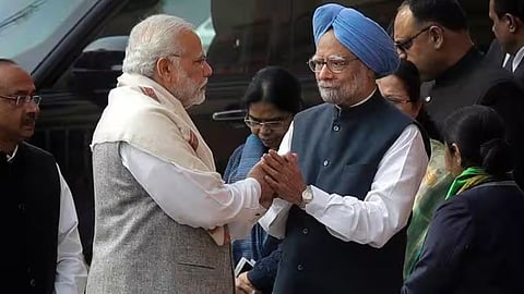narendra modi and manmohan singh