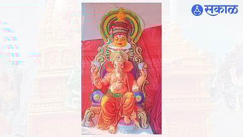 Kantara Ganesha idol in the market.