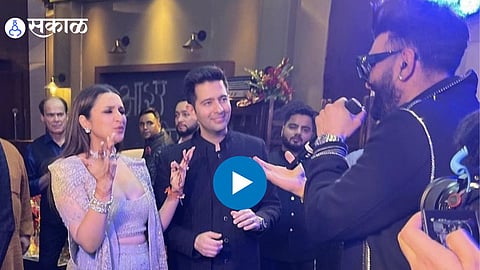 parineeti raghav wedding sangeet Couple's FIRST pics from 90s themed party out