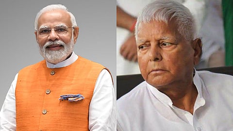 Narendra modi and Lalu Prasad Yadav