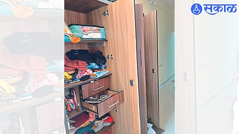 Cupboard broken by thieves.