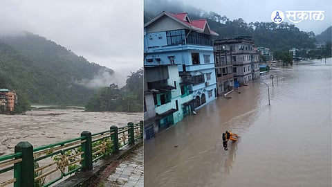 cloudburst heavy rain in Sikkim Eight soldiers died 23 missing monsoon flood weather