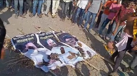 villagers of khodegaon funeral procession of Gunaratna Sadavarte narayan rane ramdas kadam spoke against Maratha reservation