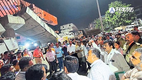 Bahadur Shaikh Naka Flyover Collapsed
