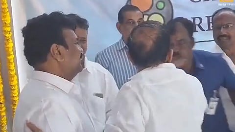 telangana home minister mahmood ali slaps security guard video goes viral